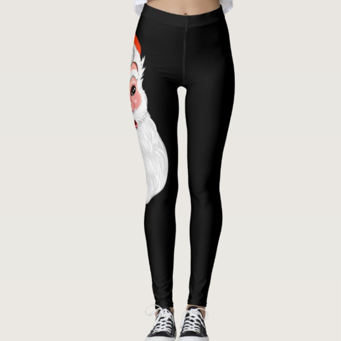 Santa Leggings Female Athletic Slim Fit