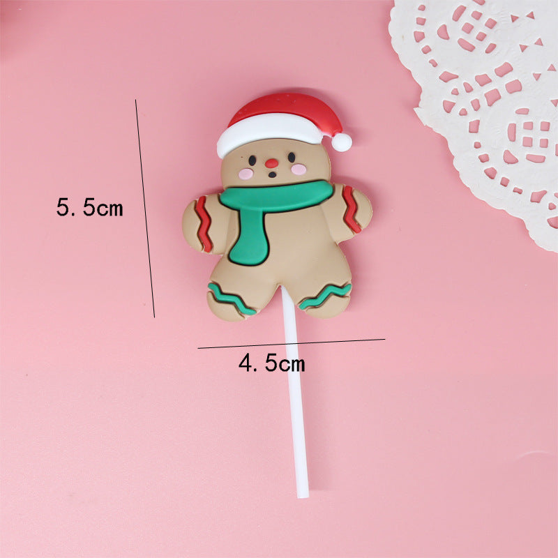 Soft Plastic Christmas Cake Decoration Ornaments